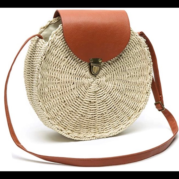 Straw Crossbody Bag Shoulder  Bag - Picture 1 of 8